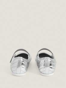 Vate Solid Color Pointed Toe Casual Comfortable Flat Shoes, Suitable For Spring And Summer - Silver - View 3