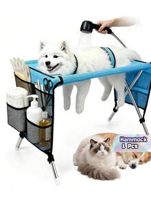 1 [Best‑Selling] Pet Grooming Table For Cats And Dogs, Household Foldable Cat Trimming Styling Pet Grooming Table, Fixed Support Detachable Pet Care Bed, Small Dog Hammock - one-size - View 1