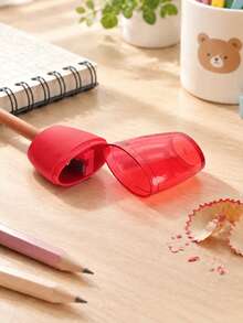 Five Canned Candy-Colored Handheld Stationery Pencil Sharpeners With A Simple Design That Won't Get Your Hands Dirty And Come With A Trash Bin - Random 5pcs Barrel - View 7
