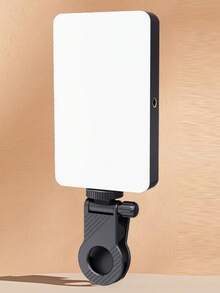 Rechargeable Selfie Fill Light, Clip-On Phone Light, Portable Removable Clip Fill Light For Selfie, Makeup, Live Streaming, LED Dimmable Portable Light Compatible With IPhone, Android, Suitable For Camera, Camcorder, Vlog Shooting - Black - View 3
