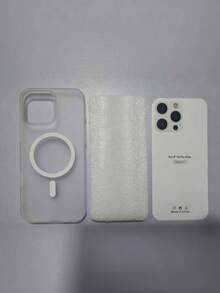 Ultra‑Thin Matte Frosted Magnetic PC Hard Phone Case, Slim Fit Protective Cover For 14‑17 Series Smartphones - transparent white - View 5