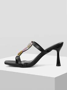 Mnmlis Women's High Heel Sandals - Black - View 1