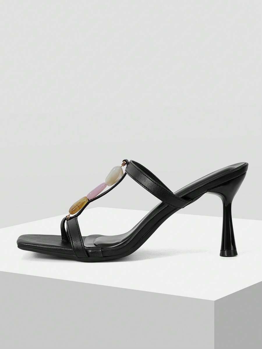 Mnmlis Women's High Heel Sandals - Black - View 1