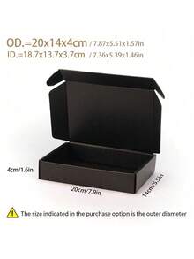 2pcs/Black Express Packaging Box Packaging Material Aircraft Box Corrugated Paper Box Postal Paper Box Packaging Box Gift Box Tile Box Express Box Packaging Box - Black Card - View 4