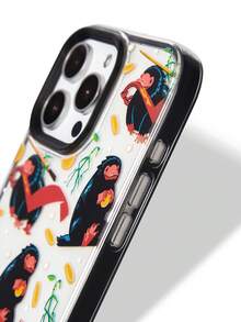 Fantastic Beasts X SHEIN Casing Ponsel Tiga-dalam-Satu Motif Kartun Hitam, Perlindungan Anti-Jatuh untuk iPhone Seri 11-17 - MultiWarna - View 5