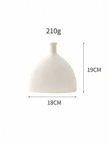 Cirelle 1 st modern plastvas för heminredning – oförstörbar mattvit geometrisk dekorativ blomvas, krossäker estetisk vas för vardagsrum, matbord och bordsdekoration - Vit - Visa 15