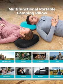 1/3 Pcs Portable Inflatable Pillow Outdoor Nap Pillow Multi-Color Jacquard TPU Inflatable Pillow For Traveling Camping Napping Desk Rest For Men Women Gift For Vacation And Outdoor Use Camping Essentials Accessories Holiday Essentials - Multicolor - View 6