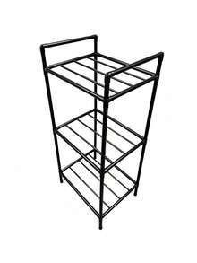 1pc Space-Saving Tall Metal Storage Rack, Bathroom Shelf, Shower Caddy, Multi-Tier Floor Standing Bathroom Organizer, Bookshelf, Storage Shelf, Movable, Easy Assembly, Suitable For Bathroom, Kitchen, Office, Study, Living Room, Holiday Gift - Multicolor - View 8