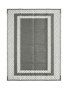 5ft X 8ft Waterproof Outdoor Rug, Reversible Plastic Straw Indoor Outdoor Patio Carpet For RV, Porch, Deck, Backyard, Camper, Balcony, Picnic, Grey And White - multicolor - View 7