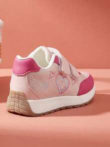 Cozy Pixies Four Seasons Simple And Versatile Design Love Color Matching Fun Pattern Comfortable Non-Slip Soft Sole Girls Children's Sports Shoes Back To School - Rose Gold - View 5