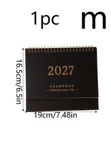1件創意2027英文桌曆，極簡清新美學桌面裝飾，多功能日計畫筆記本，適用習慣追蹤、工作學習行程規劃 - C - 查看 7