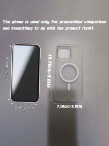 Ultra‑Thin Matte Frosted Magnetic PC Hard Phone Case, Slim Fit Protective Cover For 14‑17 Series Smartphones - transparent white - View 4