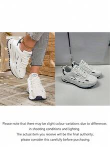 Pair Of Thick Heel Running Sports Shoes With Air Cushion And Lace, Breathable Sports Shoes - Blue - View 9