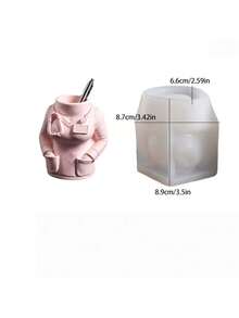 Male & Female Doctor Figurine Pen Holder Silicone Mold, Christmas Desktop Ornament Craft Mold For Handmade Home Decor. - pen holder - View 4