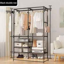 1pc Simple Floor Standing Coat Rack Iron Art Clothes Hanger Minimalist Fashion Bedroom Storage Clothes Accessories Vertical Clothes Rack Entryway Bag Hanger - Multicolor - View 7
