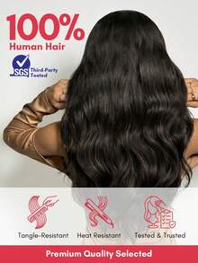 Wear & Go Kinky Straight Human Hair Half Wig 3 In 1 Drawstring Wig Beginner Friendly Flexible Fit Natural Blend Seamless Look 180% Density 14-16 Inch Bob & 18-26 Inch Long - SNatural - View 17