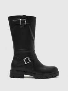 CUCCOO BIZCHIC Women's Flat Boots Daily Simple Fashion Commuting Elegant Dating Comfortable Casual Boots Fall Boots - Black - View 2