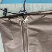 1pc Beige Swing Cover, Inner Waterproof Coating, Durable, Minimalist Fashion Solid Color Design, Suitable For Patio Swing Chair - Beige - View 8