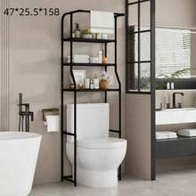 Rak Penyimpanan Kamar Mandi Logam, Cocok untuk Mesin Cuci dan Pengering - Rak Penyimpanan Multifungsi Berdiri di Lantai, Dapat Menampung Handuk dan Perlengkapan Pembersih, Rak Penyimpanan Kamar Mandi, Rak Penyimpanan Toilet, Rak Penyimpanan Mesin Cuci, Berdiri di Lantai - MultiWarna - View 15