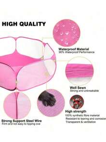 Portable Small Animal Exercise Playpen Foldable Outdoor Pet/Guinea Pig/Bubble Ball Tent - Multicolor - View 9