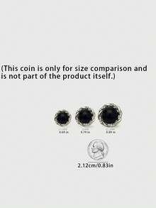 1 Pack 10 Pieces Twist‑Edge Pearl Rhinestone Inlaid Round Metal Buttons Versatile Decorative Fasteners For Women Sweaters Fur Coats Outerwear Hand‑Sewn Clothing Accessories - 10pcs - View 3