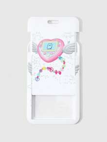ROMWE Anime 1 Sweet, Fresh And Fashionable Multi-Colored Star Chain, Fish Cake Mirror Wings, Electronic Pet Machine, Acrylic Student Card, Campus Card, Star Card Cover DIY Keychain, Bag Pendant 1662516. - A - View 4