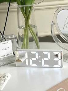 Teckwe 1pc LED Digital Alarm Clock With Night Light Function. Simple Desktop Design Combined With Automatic Dimming Feature. Large-Sized Digital Display. Suitable For Bedrooms And Living Rooms. (The Product Does Not Include Dry Batteries.) - white box - View 8