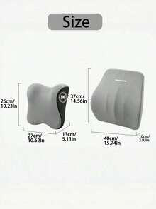 Car Neck Pillow & Lumbar Support Cushion, Soft Neck & Back Protector For Auto Driving, Universal Vehicle Seat Headrest & Waist Pad - one-size - View 4