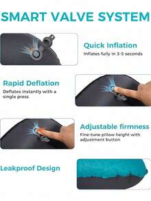 1/3 Pcs Portable Inflatable Pillow Outdoor Nap Pillow Multi-Color Jacquard TPU Inflatable Pillow For Traveling Camping Napping Desk Rest For Men Women Gift For Vacation And Outdoor Use Camping Essentials Accessories Holiday Essentials - Multicolor - View 5