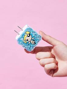 THE POWERPUFF GIRLS X SHEIN 4件組手機數據線保護套，適用於充電線數據線保護套（不含數據線） - 藍色 - 查看 3