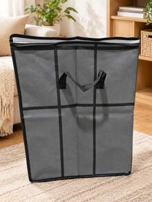 Black‑Grid Quilt Storage Bag, Thickened Large‑Capacity Clothes Organizer, Multifunctional Moving Packing Bag For Household Clothing & Bedding Storage - dark gray - View 9