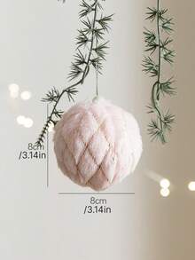 8CM 粉色泡沫聖誕球飾品，Ins風掛飾球，粉色吊飾組，適用於聖誕樹、居家派對裝飾 - 多色 - 查看 28