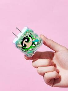 THE POWERPUFF GIRLS X SHEIN 4件組手機數據線保護套，適用於充電線數據線保護套（不含數據線） - 綠色 - 查看 4
