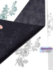 1Set/50 Sheets A4 Carbon Transfer Paper - Black Graphite Transfer Paper - For Drawing On Canvas, Board, Canvas, Fabric - Reusable Art Surface Copy Paper Back To School - Black - View 1