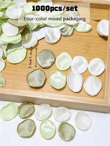 200/300/500/1000 Pcs,Sage Green,Silk Rose Petals, Artificial Leaves, Suitable For Wedding Flower Baskets, Center Decorations On The Dining Table, Parties, Bridal Parties, And Romantic Night Decorations - Rat tail green four colors - View 11