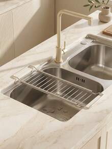 Cirelle Rak Pengering Piring Stainless Steel di Atas Wastafel - Baki Pengering Piring Kompak di Dalam Wastafel, Rak Pengering untuk Cangkir & Mangkuk - warna-warni - View 4