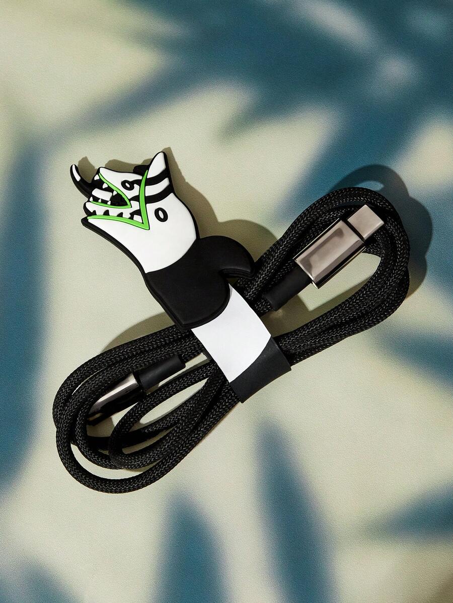 Beetlejuice X SHEIN 1個卡通數據線收納夾,旅行耳機充電線理線夾,家用多功能可愛捲線整理器,適用於各種線材收納 - 彩色 - 查看 1