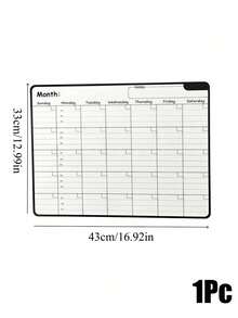Zazumi 1PC Magnetic Weekly Monthly Planner Board, Flexible Soft Magnet With Grid Calendar Layout, Dry Wipe Reusable Writing Surface For Scheduling, Memo Board For Fridge Metal Surfaces To Track Daily Tasks And Household Plans. - multicolor - View 18