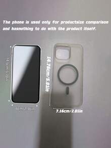 Ultra‑Thin Matte Frosted Magnetic PC Hard Phone Case, Slim Fit Protective Cover For 14-17 Series Smartphones - transparent ash - View 4