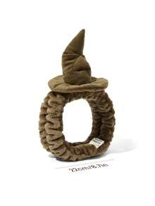 HARRY POTTER X SHEIN Cute Sorting Hat Headband, Soft & Comfortable For Bathing, Makeup, And More, For Home, Bathroom Decor, Summer,Back To School - Brown - View 3