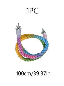 Gradient Color Suction Cup Parrot Climbing Rope, Flexible Steel Wire For Custom Shaping,Window Viewing, Suitable For Bird Standing, Scratching And Entertainment, Bird Toy, Back To School Season, Bird Game - A+B - View 9