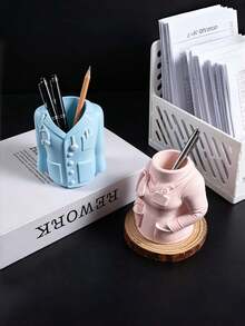 Male & Female Doctor Figurine Pen Holder Silicone Mold, Christmas Desktop Ornament Craft Mold For Handmade Home Decor. - pen holder - View 8