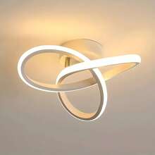 1 Pc Clover Minimalist Ceiling Light, Modern Nordic Style, Aluminum & Silicone Creative Design. Suitable For Hallway, Study, Bedroom, Passage, Entryway, Kitchen, Stairwell And Balcony. LED Lamp. - Multicolor - View 1