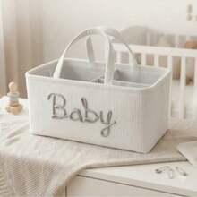 1pc Letter Diaper Storage Basket, Newborn Diaper Storage Box, Suitable For Nursery Use, Baby Shower Gift - Multicolor - View 10