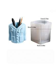 Male & Female Doctor Figurine Pen Holder Silicone Mold, Christmas Desktop Ornament Craft Mold For Handmade Home Decor. - pen holder - View 3