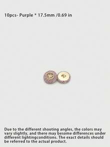 1 Pack 10 Pieces Premium Wrapped Fabric Rope‑Threaded Metal Buttons Bee And Butterfly Round Decorative Fasteners For Coats Windbreakers Outerwear Hand‑Sewn Clothing Accessories - 10pcs - View 17