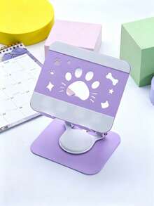 1 buah Dudukan Tablet/Ponsel Putar yang Dapat Diatur, Alas Tebal dan Stabil, Pembuangan Panas yang Baik, Desain Cakar Kucing Lucu Berongga, Dudukan Meja Multi Sudut, Cocok untuk Kantor, Belajar, dan Penggunaan Sehari-hari, Hadiah Liburan Ideal, Aksesori Penopang Ponsel Universal - View 9