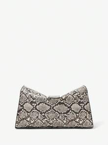 Maija Women's Fashionable, Elegant, Simple, Classic Versatile Animal Pattern Pattern PU Flip Clutch Bag, Daily Commute Dating Afternoon Tea - Serpentine 1 - View 4