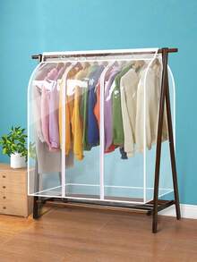 1-Pack S/M/L Dust-Proof Garment Bags For Hanging, Household Dust-Proof Hanging Bags, Fully Enclosed Dust-Proof Storage Bags For Jackets, Long Transparent Hanging Garment Bags, Suitable For Closet Storage, Bottom-Sealed Hanger Covers - Clear - View 2