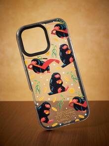 Fantastic Beasts X SHEIN Casing Ponsel Tiga-dalam-Satu Motif Kartun Hitam, Perlindungan Anti-Jatuh untuk iPhone Seri 11-17 - MultiWarna - View 2